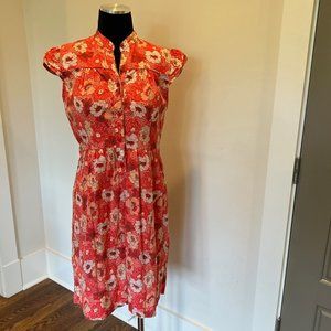 Austin Clothing Co. half-button up floral dress in pink sz S